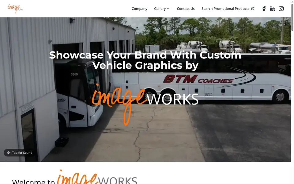 ImageWorks public website home page